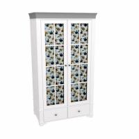 Шкаф 2х дверный со стеклянными дверями 