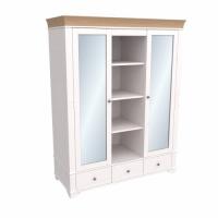 Шкаф с 2-мя зеркальными дверями и полками 