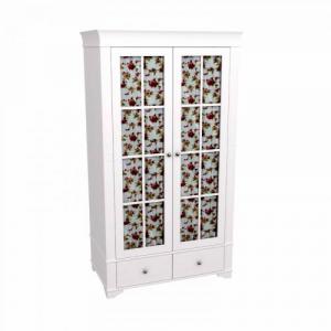 Шкаф 2х дверный со стеклянными дверями 