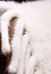 Покрывало Норка c кистями с трех строн-жемчуг