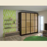 Шкафы-купе с цветным стеклом Oracal