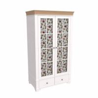 Шкаф 2х дверный со стеклянными дверями 